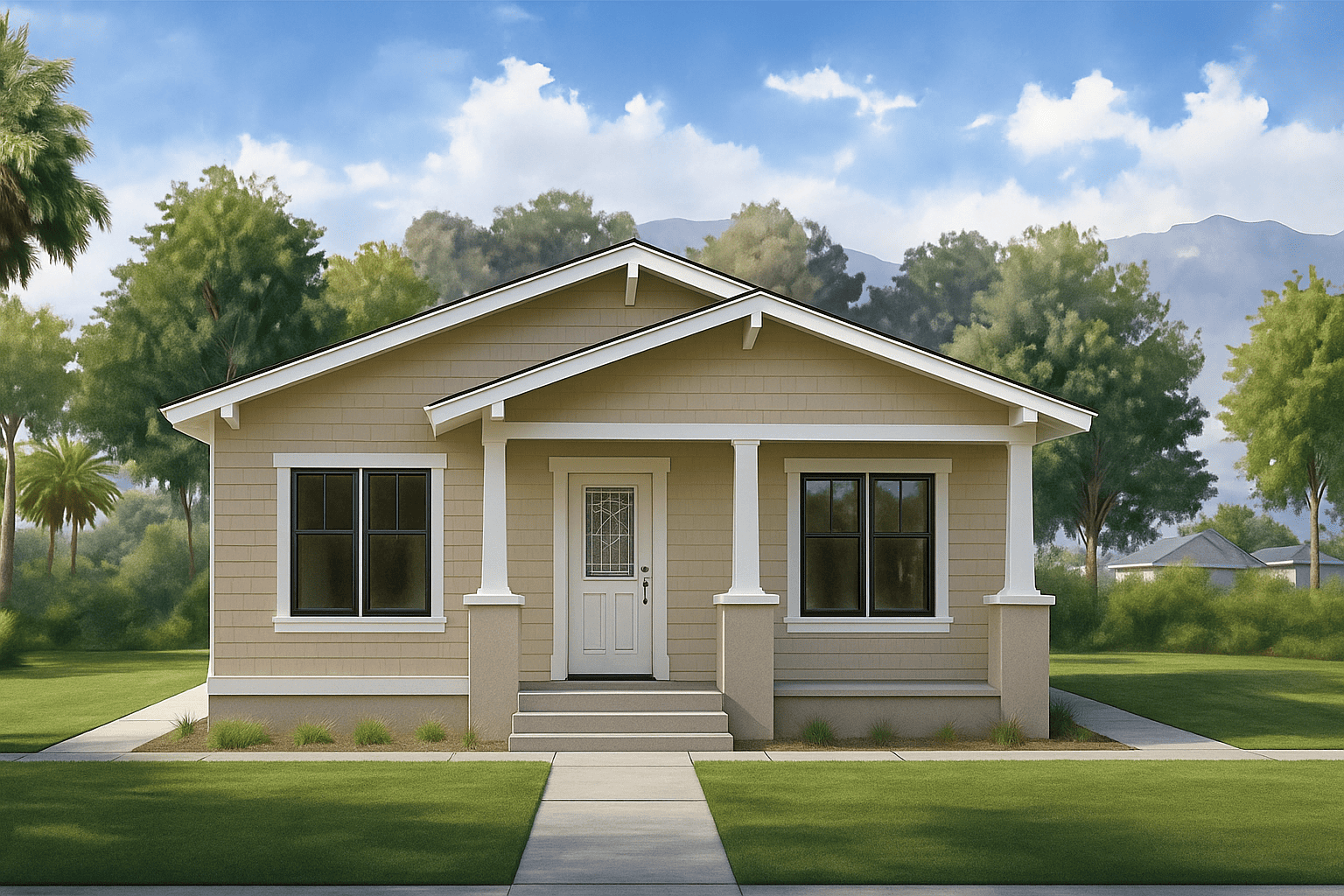 The Lewis II 1259 sq ft - Facade view 2